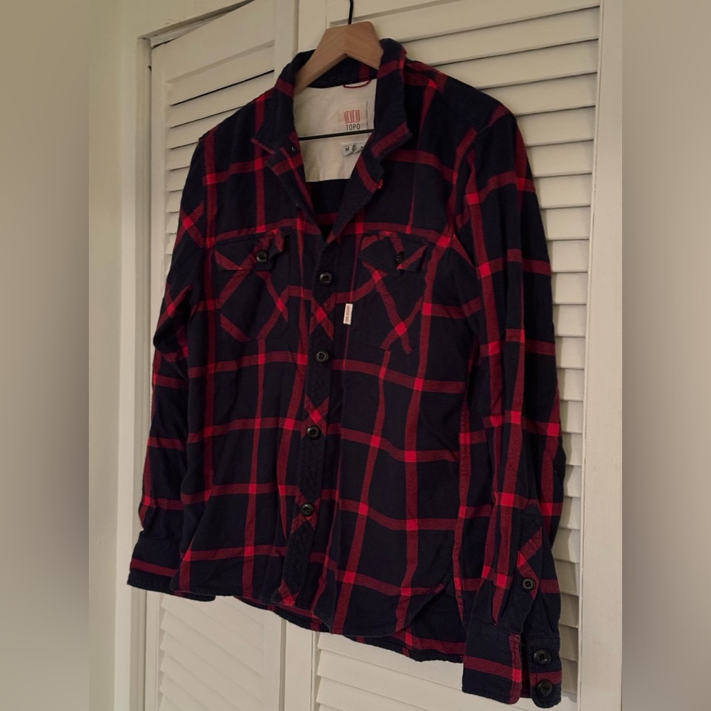 Men’s Topo Designs Plaid Flannel | Blue & Red